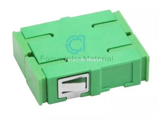 SC APC Fiber Optic Single Mode Duplex Fiber SC Adapter Green Color