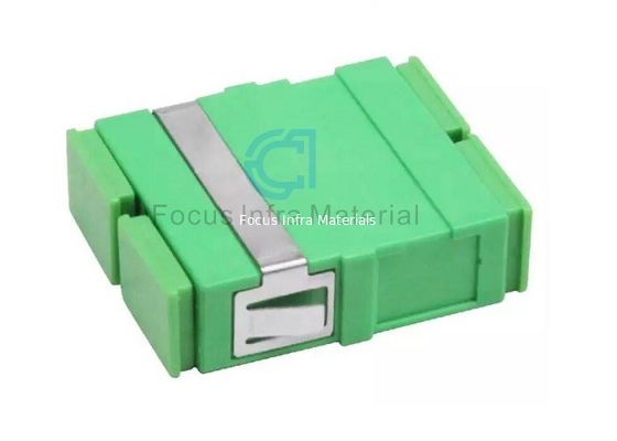SC APC Fiber Optic Single Mode Duplex Fiber SC Adapter Green Color