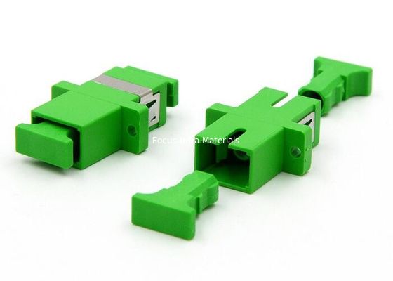 SC APC SX Single Mode with Metal Clips with Flange Fiber Optic Adapter