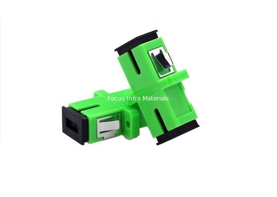 SC APC SX SM with Metal Clips with Flange Fiber Optic Adapter