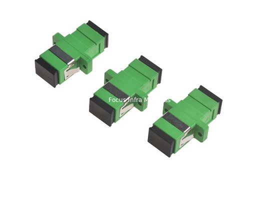 SC APC SX SM with Metal Clips with Flange Fiber Optic Adapter