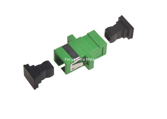 SC APC Simplex Single Mode with Metal Clips with Flange Fiber Optic Coupler