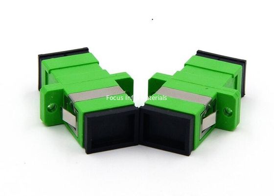 SC APC Simplex Single Mode with Metal Clips with Flange Fiber Optic Coupler
