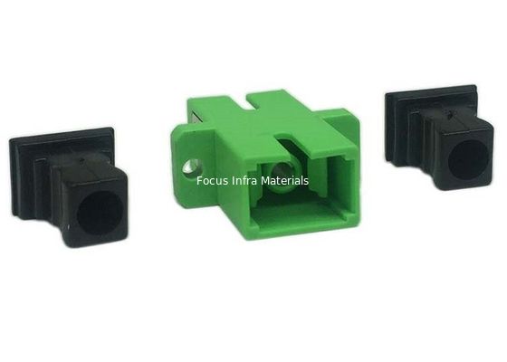 SC APC Simplex Single Mode with Metal Clips with Flange Fiber Optic Coupler