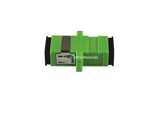 SC APC Simplex Single Mode with Metal Clips with Flange Fiber Optic Coupler