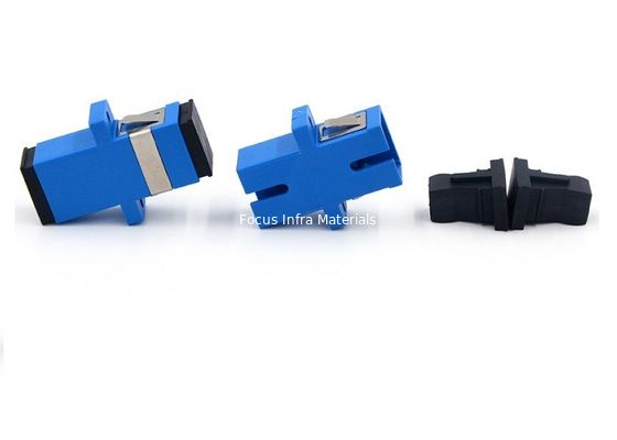 SC UPC SM SX with Flange With Metal Clips Fiber Optic Adapter