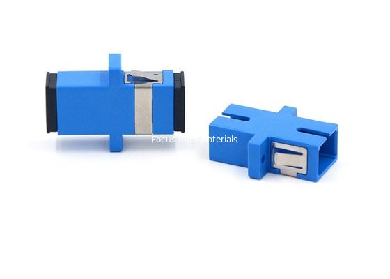 SC UPC SM SX with Flange With Metal Clips Fiber Optic Adapter