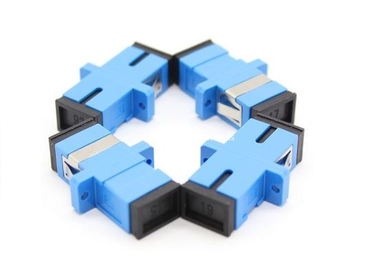 SC UPC Single Mode SX with Flange With Metal Clips Fiber Optic Adapter