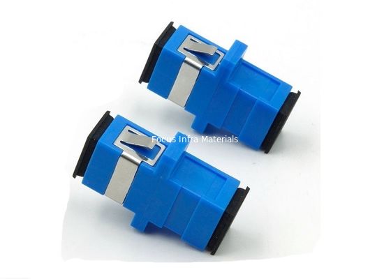 SC UPC Single Mode SX with Flange With Metal Clips Fiber Optic Adapter