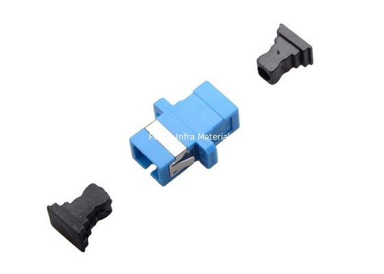 SC UPC Single Mode SX with Flange With Metal Clips Fiber Optic Adapter