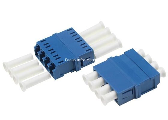 Quad Fiber Optic Adapters CATV Lc To Lc Coupler Fiber Connection