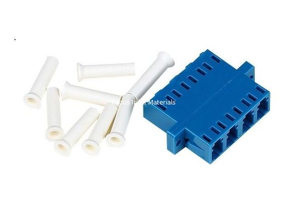 Quad Fiber Optic Adapters CATV Lc To Lc Coupler Fiber Connection