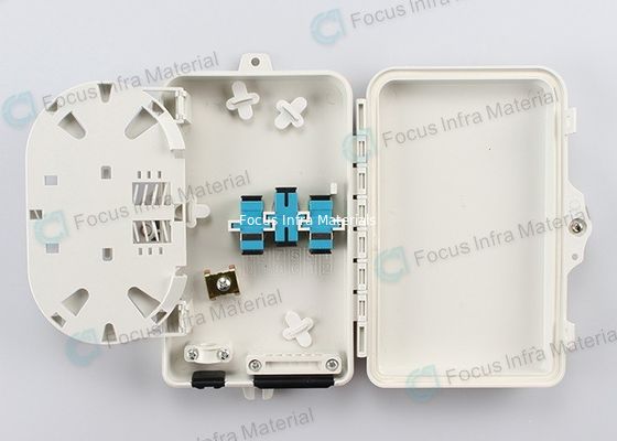 6 Core Wall Mount FTTH Fiber Optic Termination Box Indoor Outdoor