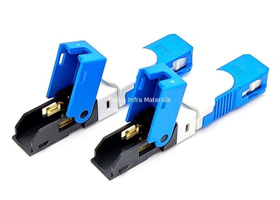Blue FTTH SC UPC Fiber Optic Fast Connectors 0.2dB For Network