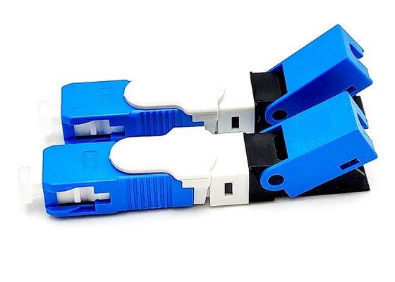 Blue FTTH SC UPC Fiber Optic Fast Connectors 0.2dB For Network